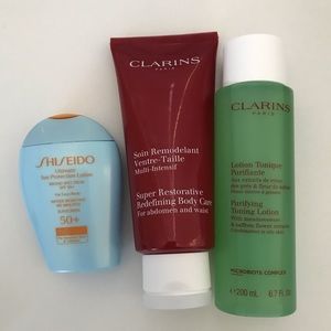 Clarins Purifying Toning Lotion Redefining Body Care SHISEIDO Suncare USED